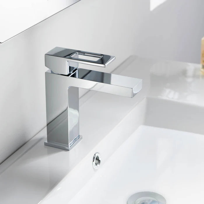 Casa Fixtures - Bathroom Faucet - Quadra Single Handle Bathroom Vanity Sink Faucet with Pop Up Drain (CBF-1002)