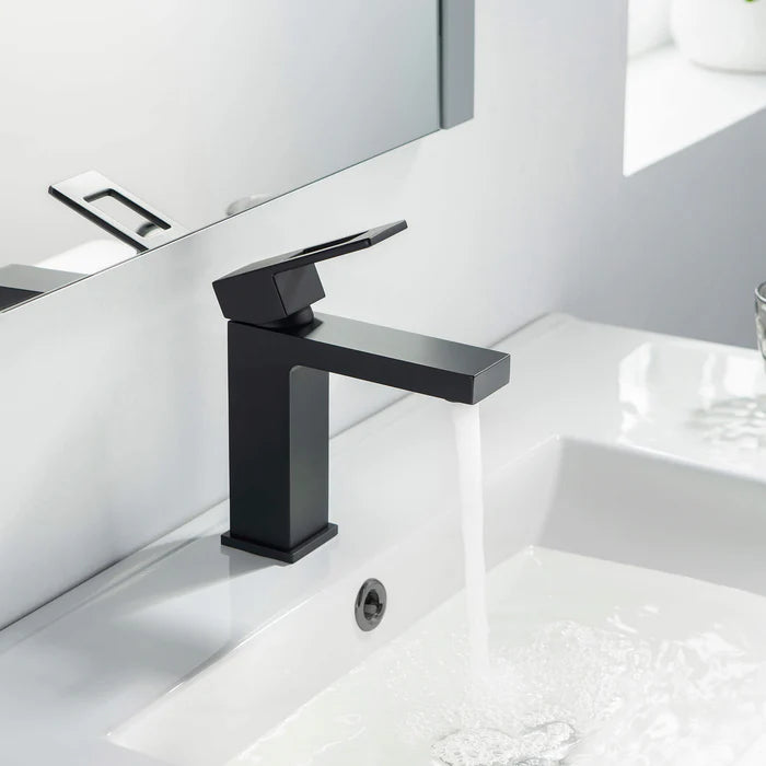 Casa Fixtures - Bathroom Faucet - Quadra Single Handle Bathroom Vanity Sink Faucet with Pop Up Drain (CBF-1002)