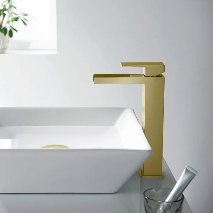 Casa Fixtures - Bathroom Faucet - Quadra Waterfall Single Handle Bathroom Vessel Sink Faucet with Pop Up Drain (CBF-1005)