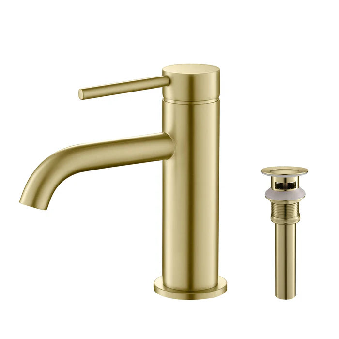 Casa Fixtures - Bathroom Faucet - Halo Single Handle Bathroom Vanity Sink Faucet with Pop Up Drain (CBF-1008)