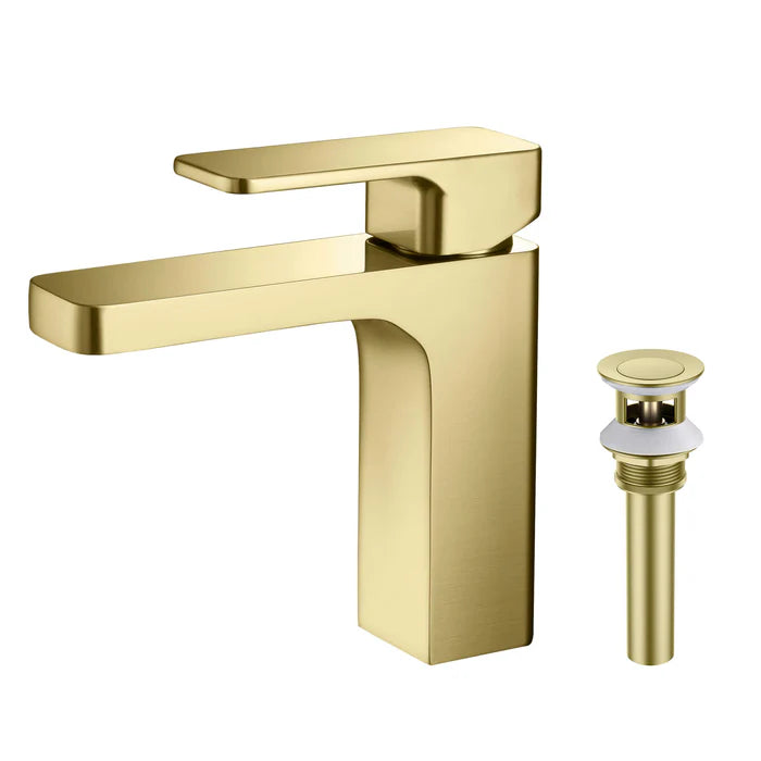 Casa Fixtures - Bathroom Faucet - Fusion Single Handle Bathroom Vanity Sink Faucet with Pop Up Drain (CBF-1017)
