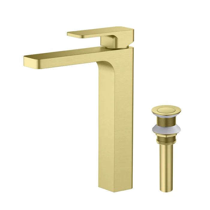 Casa Fixtures - Bathroom Faucet - Fusion Single Handle Bathroom Vessel Sink Faucet with Pop Up Drain (CBF-1018)