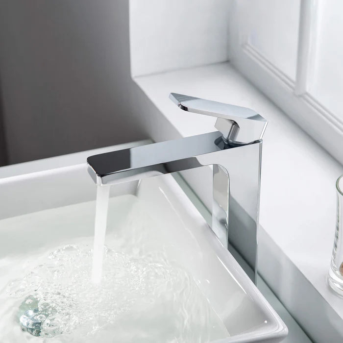 Casa Fixtures - Bathroom Faucet - Fusion Single Handle Bathroom Vessel Sink Faucet with Pop Up Drain (CBF-1018)