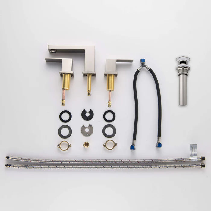 Casa Fixtures - Bathroom Faucet - Quadra 8" Widespread Bathroom Sink Faucet with Drain Assembly (CBF-1024)