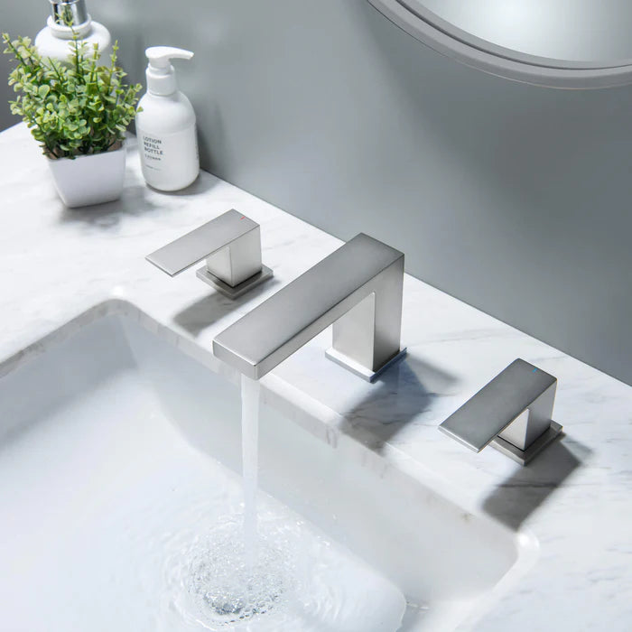 Casa Fixtures - Bathroom Faucet - Quadra 8" Widespread Bathroom Sink Faucet with Drain Assembly (CBF-1024)