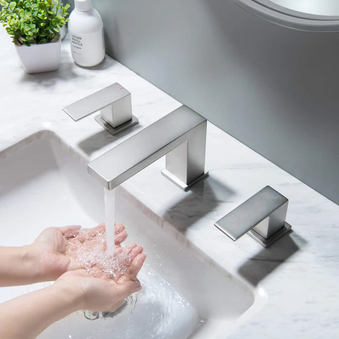 Casa Fixtures - Bathroom Faucet - Quadra 8" Widespread Bathroom Sink Faucet with Drain Assembly (CBF-1024)