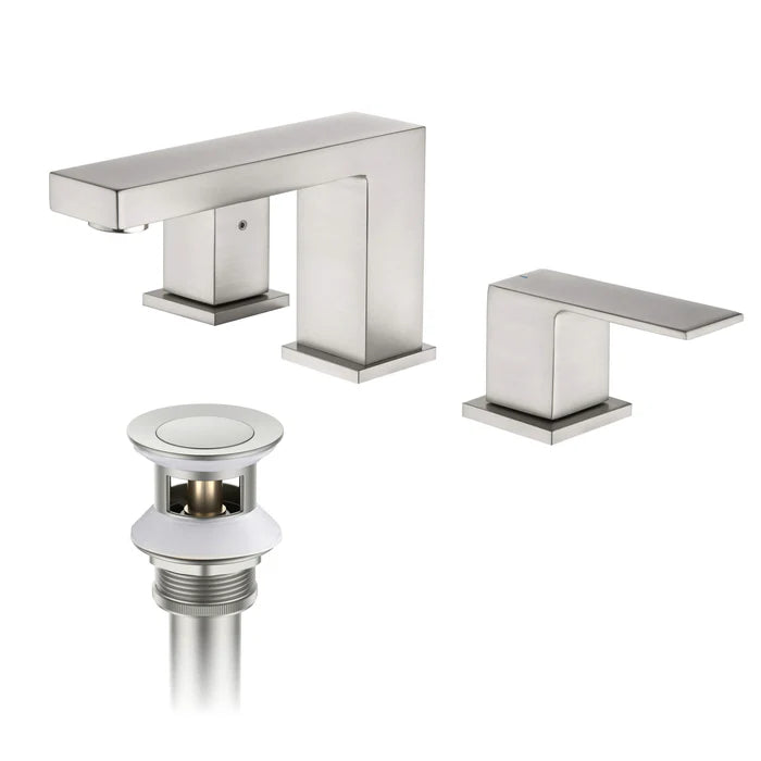 Casa Fixtures - Bathroom Faucet - Quadra 8" Widespread Bathroom Sink Faucet with Drain Assembly (CBF-1024)