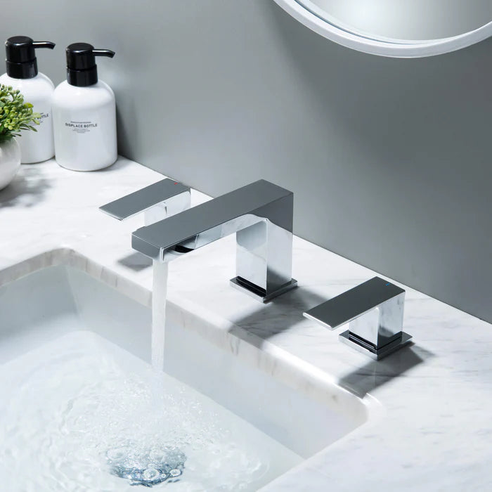 Casa Fixtures - Bathroom Faucet - Quadra 8" Widespread Bathroom Sink Faucet with Drain Assembly (CBF-1024)