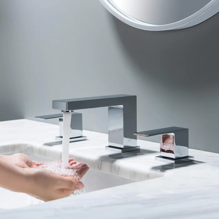 Casa Fixtures - Bathroom Faucet - Quadra 8" Widespread Bathroom Sink Faucet with Drain Assembly (CBF-1024)