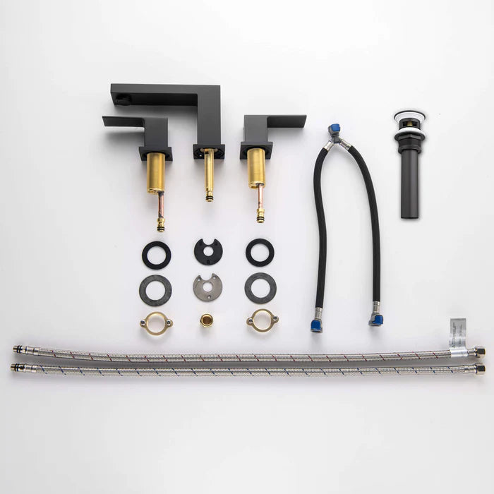 Casa Fixtures - Bathroom Faucet - Quadra 8" Widespread Bathroom Sink Faucet with Drain Assembly (CBF-1024)