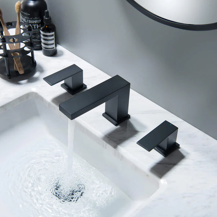 Casa Fixtures - Bathroom Faucet - Quadra 8" Widespread Bathroom Sink Faucet with Drain Assembly (CBF-1024)