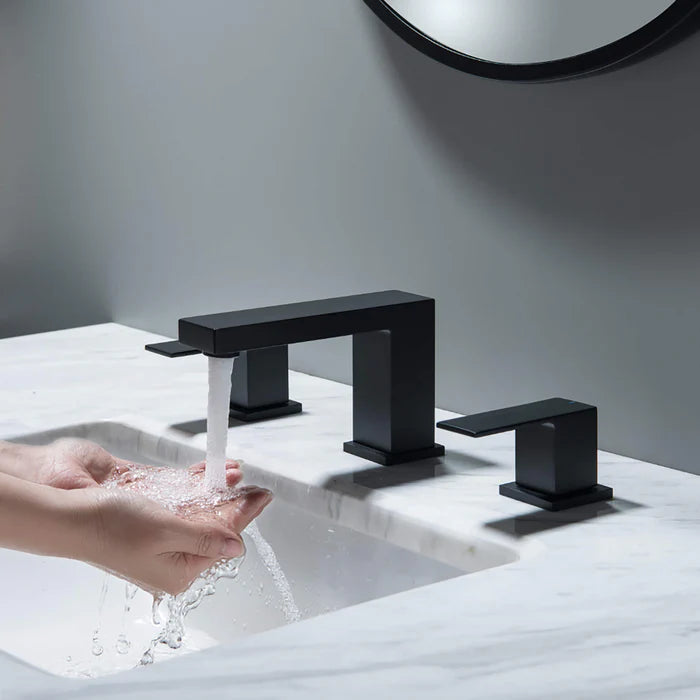 Casa Fixtures - Bathroom Faucet - Quadra 8" Widespread Bathroom Sink Faucet with Drain Assembly (CBF-1024)