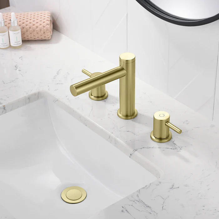 Casa Fixtures - Bathroom Faucet - Halo 8" Widespread Bathroom Sink Faucet with Drain Assembly (CBF-1025)