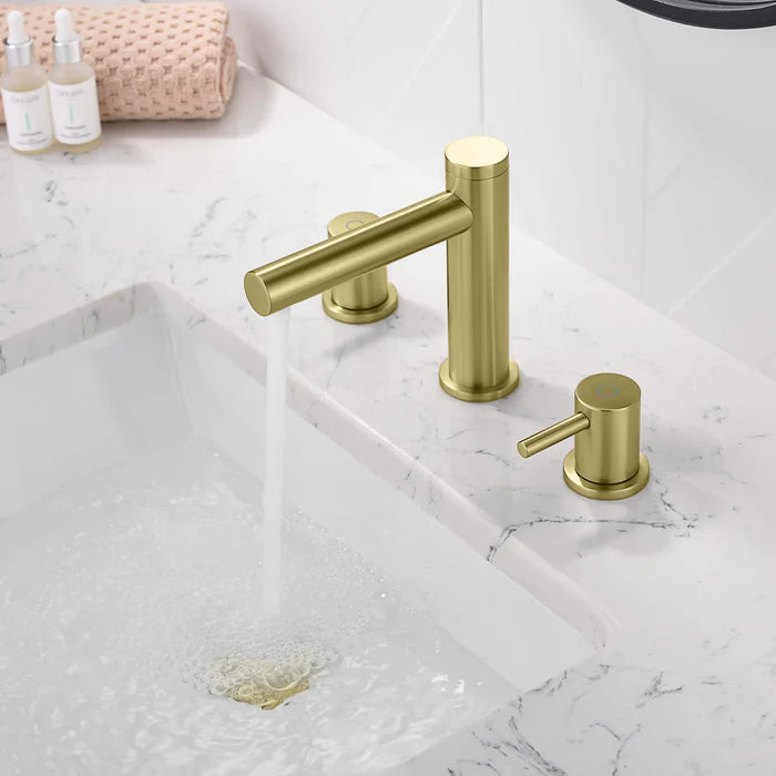 Casa Fixtures - Bathroom Faucet - Halo 8" Widespread Bathroom Sink Faucet with Drain Assembly (CBF-1025)