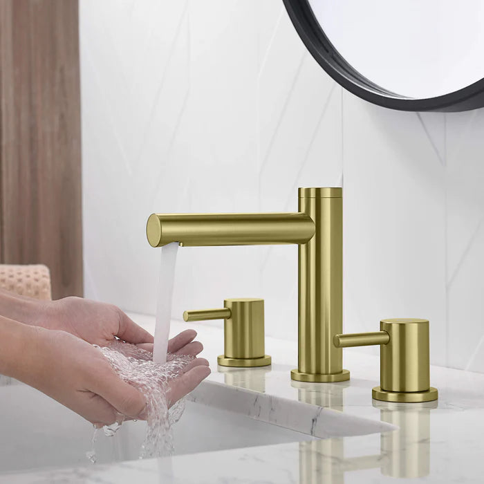 Casa Fixtures - Bathroom Faucet - Halo 8" Widespread Bathroom Sink Faucet with Drain Assembly (CBF-1025)