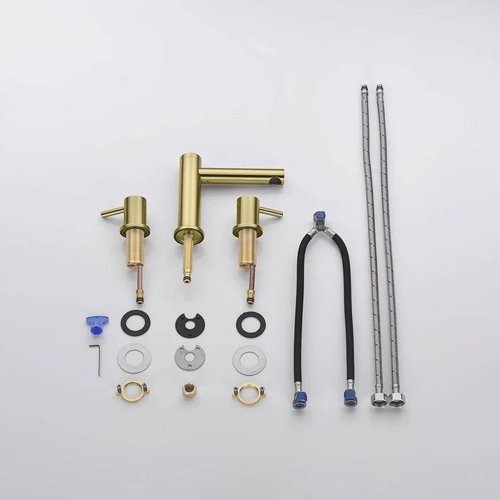 Casa Fixtures - Bathroom Faucet - Halo 8" Widespread Bathroom Sink Faucet with Drain Assembly (CBF-1025)