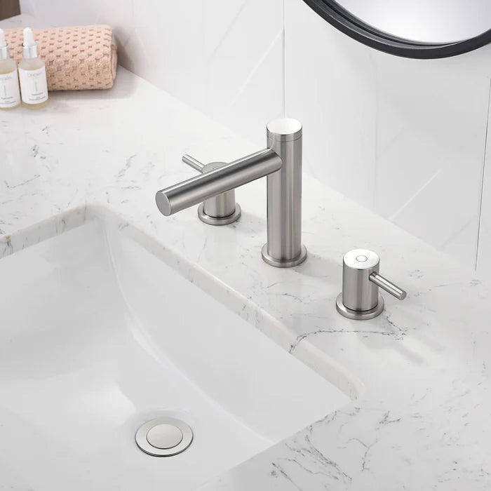 Casa Fixtures - Bathroom Faucet - Halo 8" Widespread Bathroom Sink Faucet with Drain Assembly (CBF-1025)