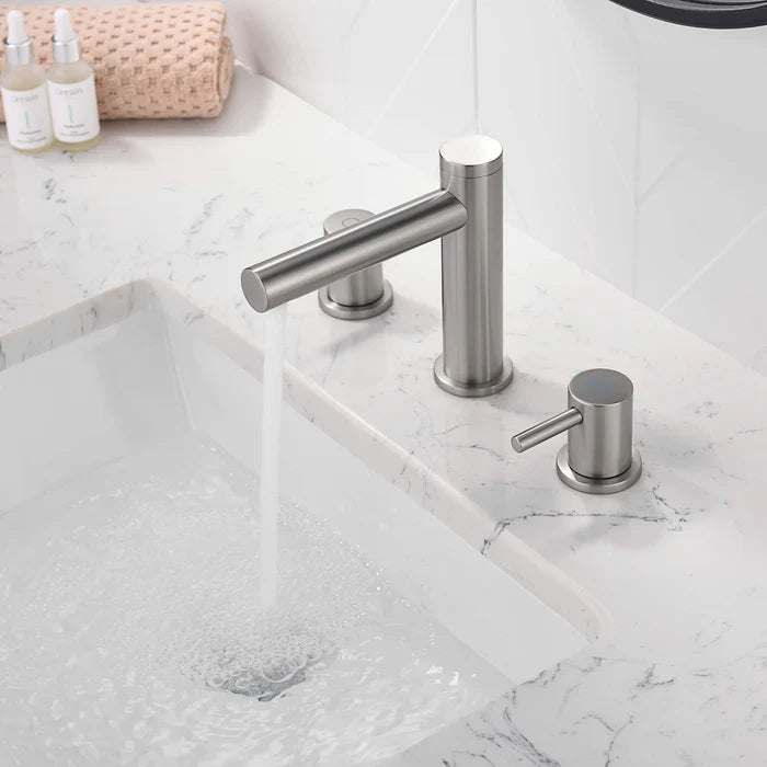 Casa Fixtures - Bathroom Faucet - Halo 8" Widespread Bathroom Sink Faucet with Drain Assembly (CBF-1025)