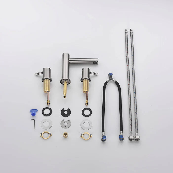 Casa Fixtures - Bathroom Faucet - Halo 8" Widespread Bathroom Sink Faucet with Drain Assembly (CBF-1025)