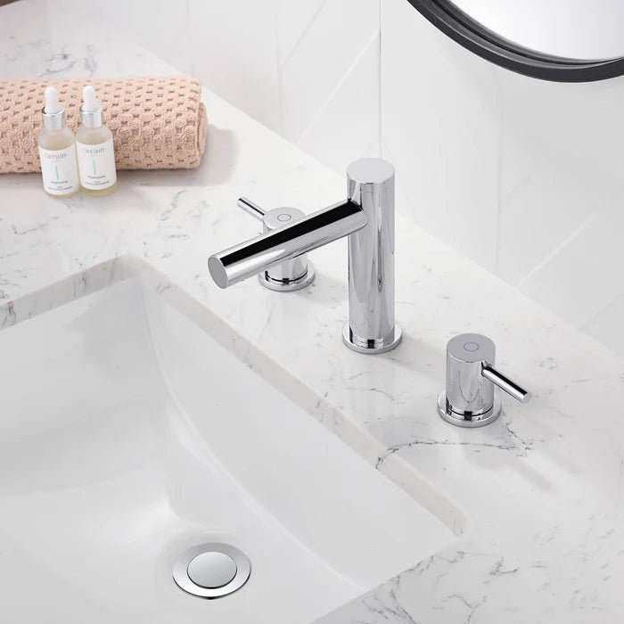 Casa Fixtures - Bathroom Faucet - Halo 8" Widespread Bathroom Sink Faucet with Drain Assembly (CBF-1025)