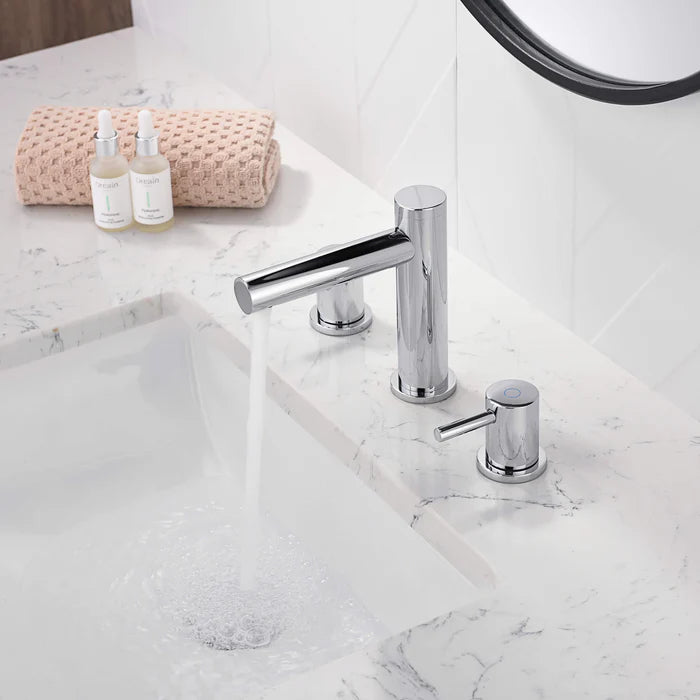 Casa Fixtures - Bathroom Faucet - Halo 8" Widespread Bathroom Sink Faucet with Drain Assembly (CBF-1025)