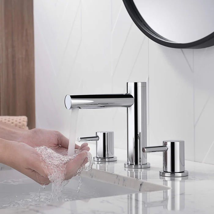 Casa Fixtures - Bathroom Faucet - Halo 8" Widespread Bathroom Sink Faucet with Drain Assembly (CBF-1025)