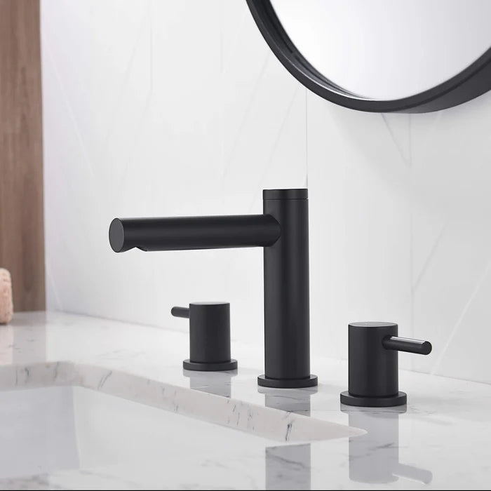 Casa Fixtures - Bathroom Faucet - Halo 8" Widespread Bathroom Sink Faucet with Drain Assembly (CBF-1025)