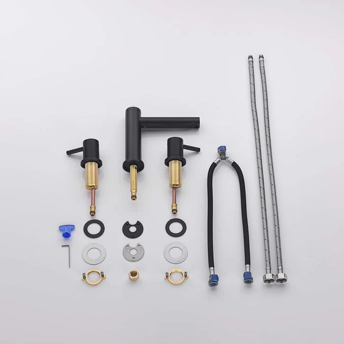 Casa Fixtures - Bathroom Faucet - Halo 8" Widespread Bathroom Sink Faucet with Drain Assembly (CBF-1025)