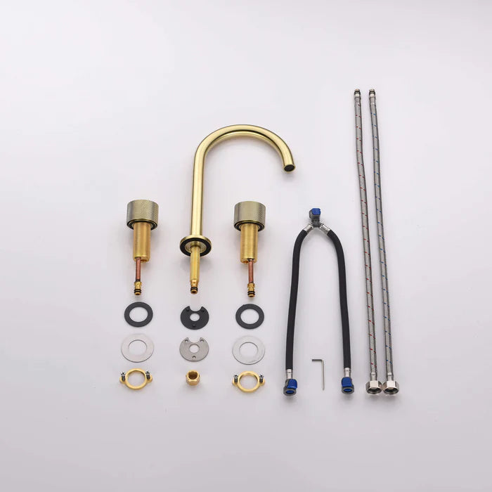 Casa Fixtures - Bathroom Faucet - Verona 8" Widespread Bathroom Sink Faucet with Drain Assembly (CBF-1026)