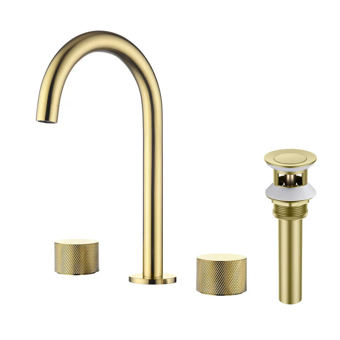 Casa Fixtures - Bathroom Faucet - Verona 8" Widespread Bathroom Sink Faucet with Drain Assembly (CBF-1026)
