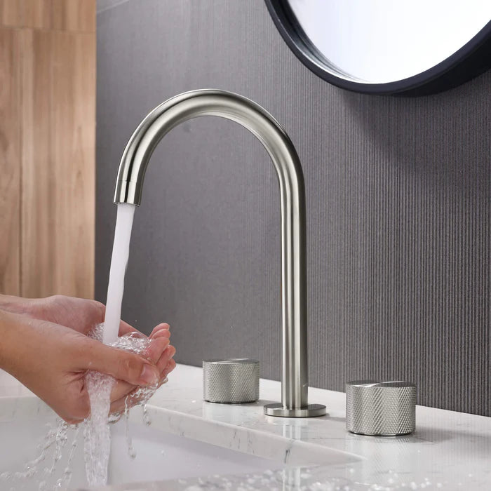 Casa Fixtures - Bathroom Faucet - Verona 8" Widespread Bathroom Sink Faucet with Drain Assembly (CBF-1026)