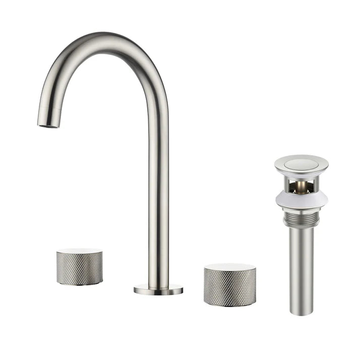 Casa Fixtures - Bathroom Faucet - Verona 8" Widespread Bathroom Sink Faucet with Drain Assembly (CBF-1026)
