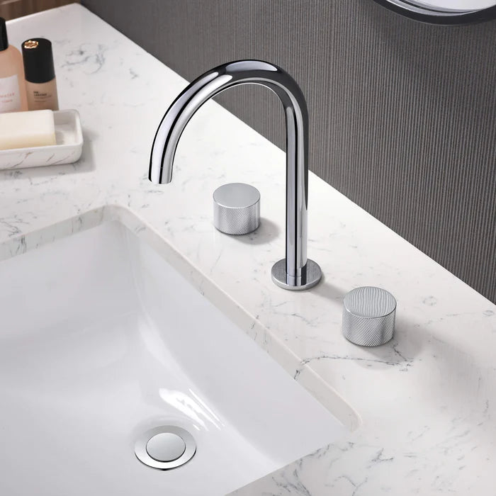 Casa Fixtures - Bathroom Faucet - Verona 8" Widespread Bathroom Sink Faucet with Drain Assembly (CBF-1026)