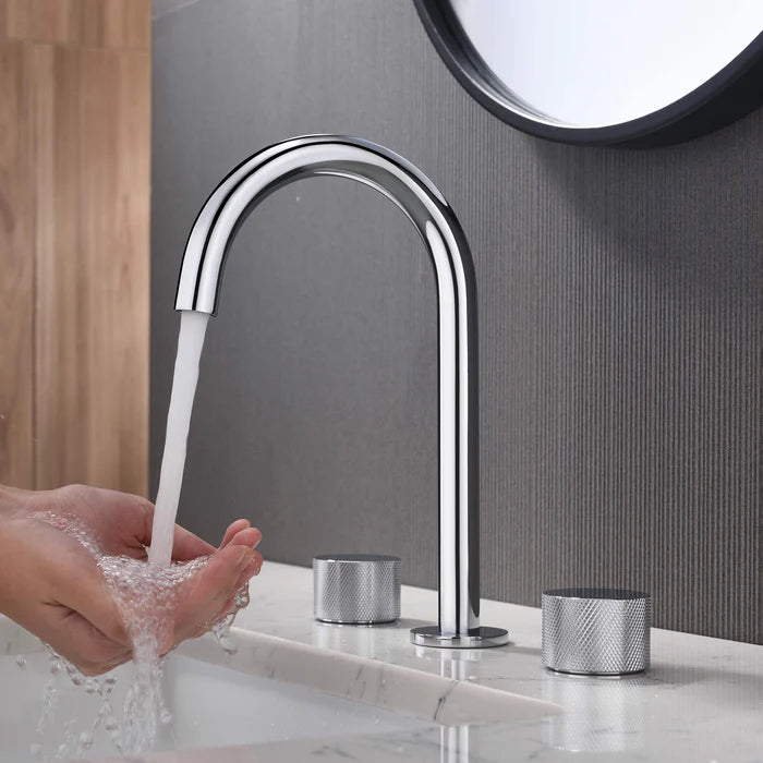 Casa Fixtures - Bathroom Faucet - Verona 8" Widespread Bathroom Sink Faucet with Drain Assembly (CBF-1026)