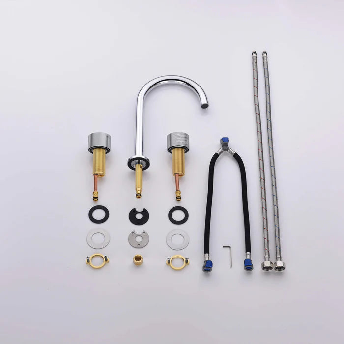 Casa Fixtures - Bathroom Faucet - Verona 8" Widespread Bathroom Sink Faucet with Drain Assembly (CBF-1026)