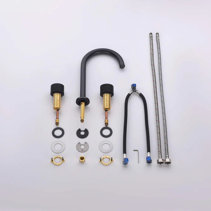 Casa Fixtures - Bathroom Faucet - Verona 8" Widespread Bathroom Sink Faucet with Drain Assembly (CBF-1026)