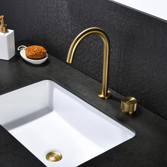 Casa Fixtures - Bathroom Faucet - Verona One Handle Two Holes Bathroom Vanity Sink Faucet with Drain Assembly (CBF-1027)