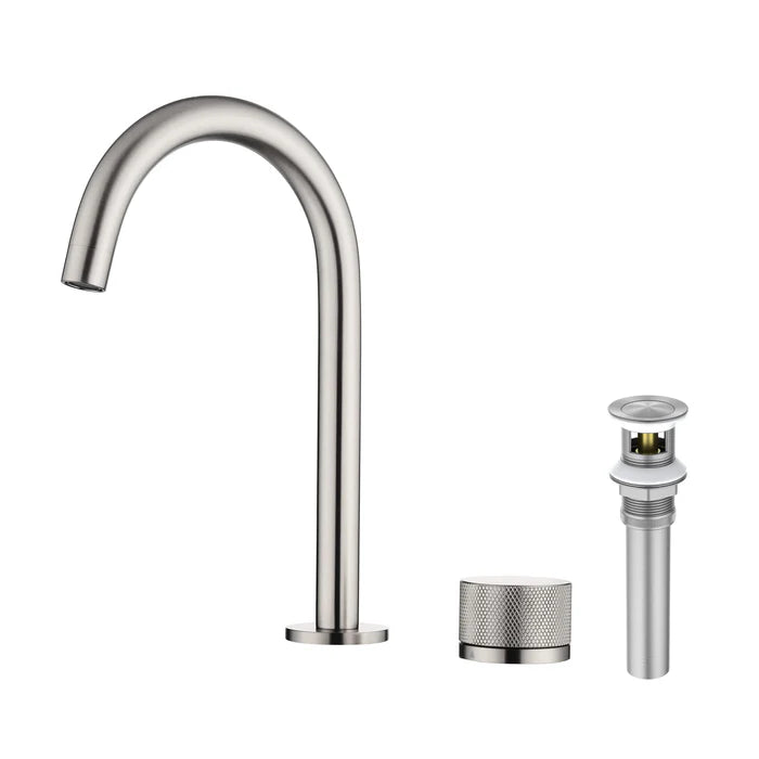 Casa Fixtures - Bathroom Faucet - Verona One Handle Two Holes Bathroom Vanity Sink Faucet with Drain Assembly (CBF-1027)