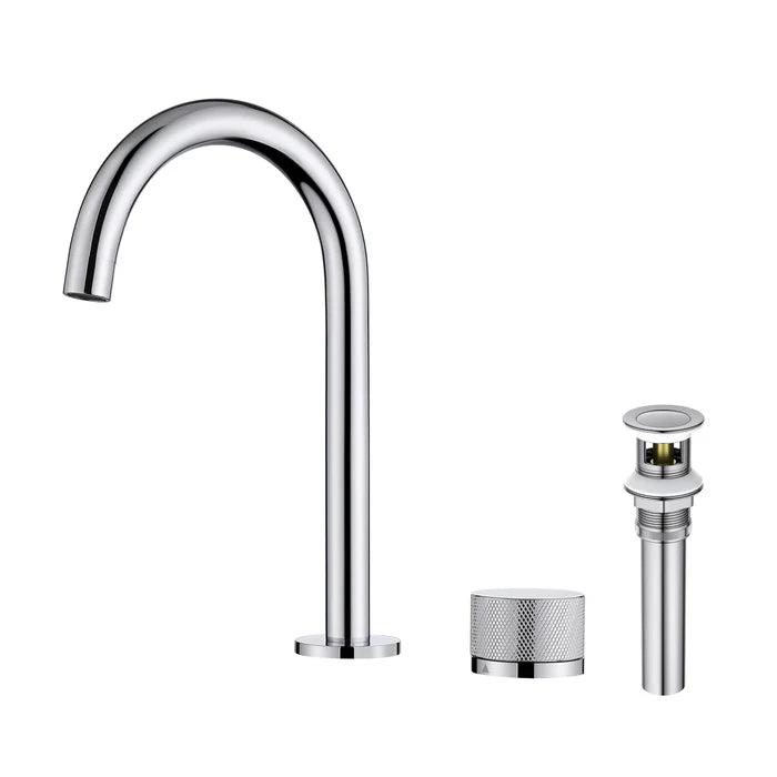 Casa Fixtures - Bathroom Faucet - Verona One Handle Two Holes Bathroom Vanity Sink Faucet with Drain Assembly (CBF-1027)