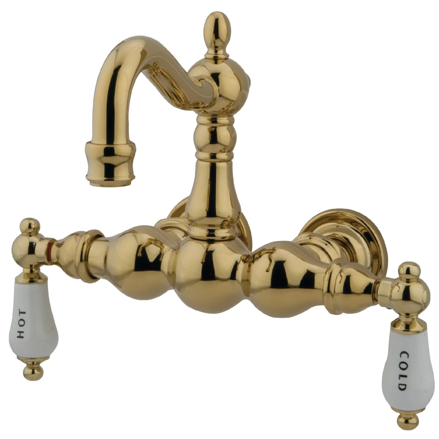 Kingston - Tub Faucets - Vintage CC1003T Two-Handle 2-Hole Tub Wall Mount Clawfoot Tub Faucet