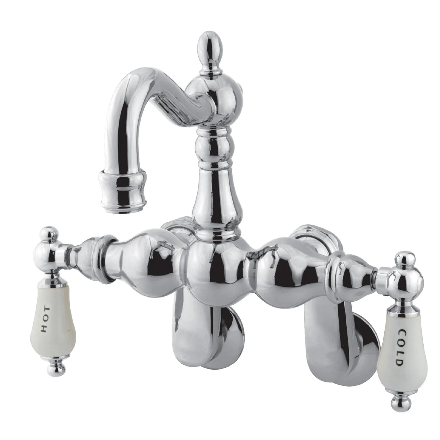 Kingston - Tub Faucets - Vintage CC1086T Two-Handle 2-Hole Tub Wall Mount Clawfoot Tub Faucet