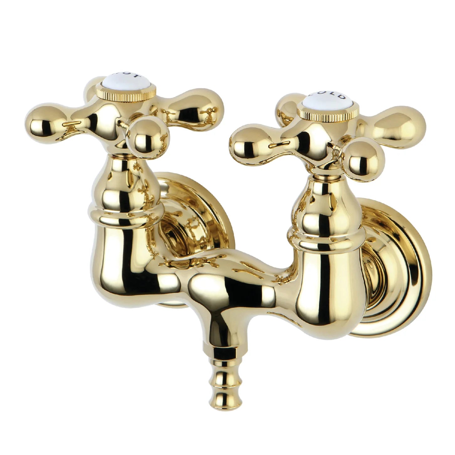 Kingston - Tub Faucets - Vintage CC37T Two-Handle 2-Hole Tub Wall Mount Clawfoot Tub Faucet