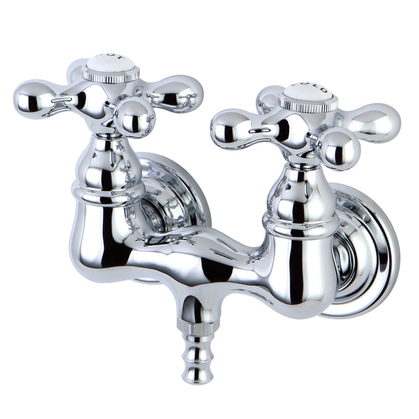 Kingston - Tub Faucets - Vintage CC37T Two-Handle 2-Hole Tub Wall Mount Clawfoot Tub Faucet