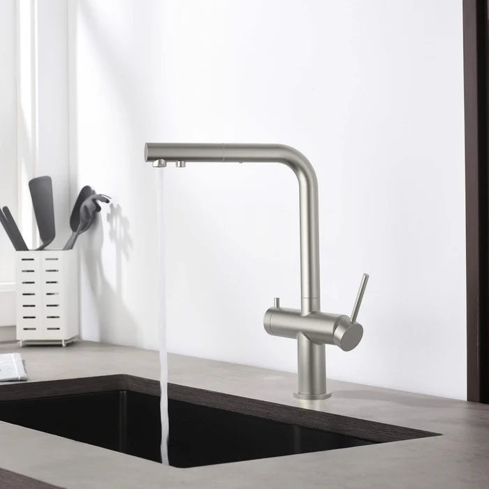 Casa Fixtures - Kitchen Faucet - Halo 2-in-1 Pull Out Kitchen Filtration Faucet (CFF-502)