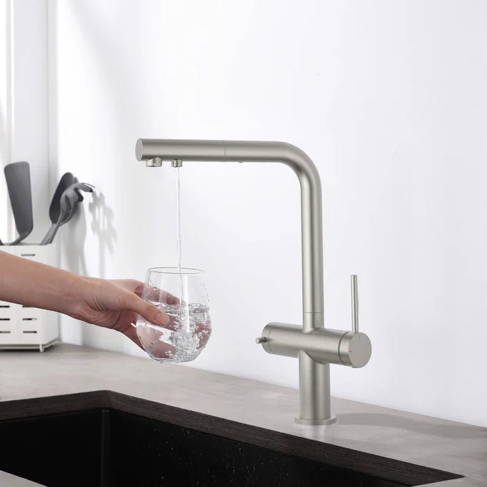 Casa Fixtures - Kitchen Faucet - Halo 2-in-1 Pull Out Kitchen Filtration Faucet (CFF-502)