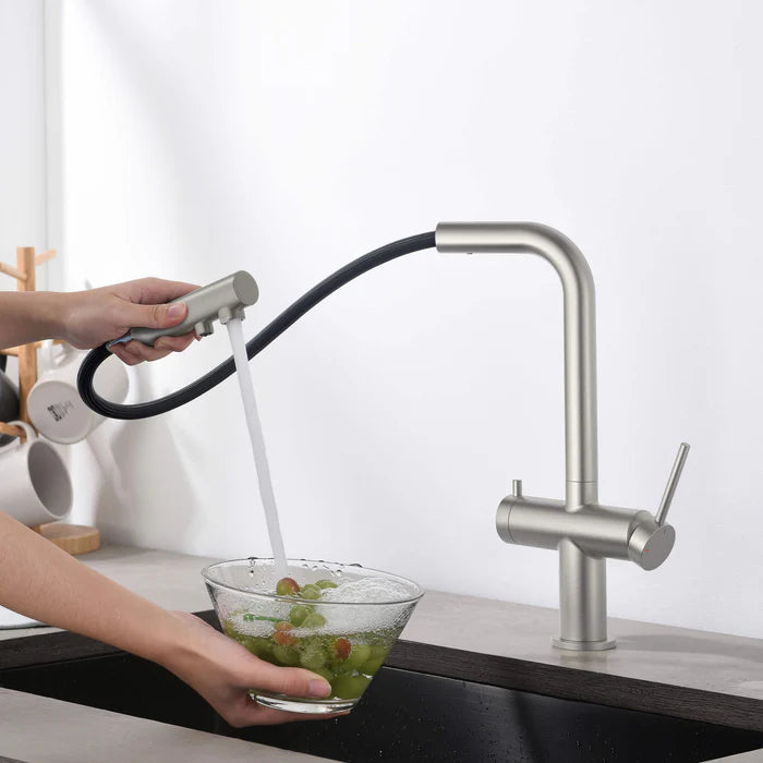 Casa Fixtures - Kitchen Faucet - Halo 2-in-1 Pull Out Kitchen Filtration Faucet (CFF-502)