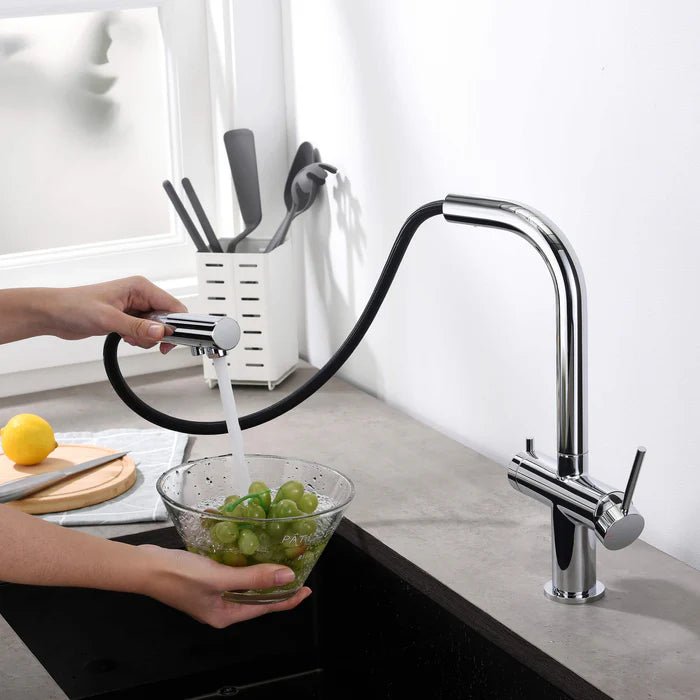 Casa Fixtures - Kitchen Faucet - Halo 2-in-1 Pull Out Kitchen Filtration Faucet (CFF-502)