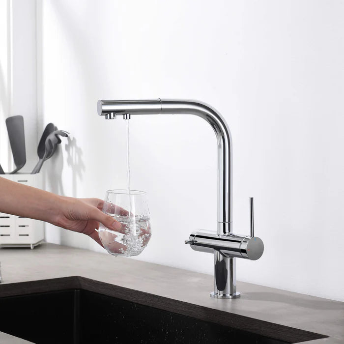 Casa Fixtures - Kitchen Faucet - Halo 2-in-1 Pull Out Kitchen Filtration Faucet (CFF-502)