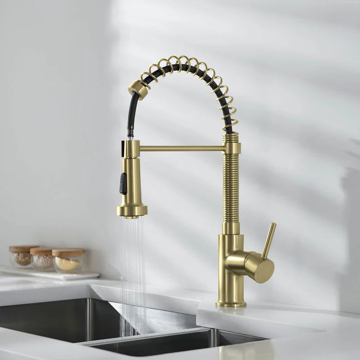 Casa Fixtures - Kitchen Faucet - Genova Commercial Style Single Handle Pull Down Kitchen Sink Faucet (CKF-2003)