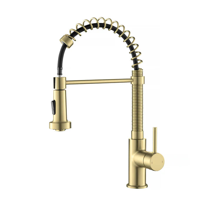Casa Fixtures - Kitchen Faucet - Genova Commercial Style Single Handle Pull Down Kitchen Sink Faucet (CKF-2003)